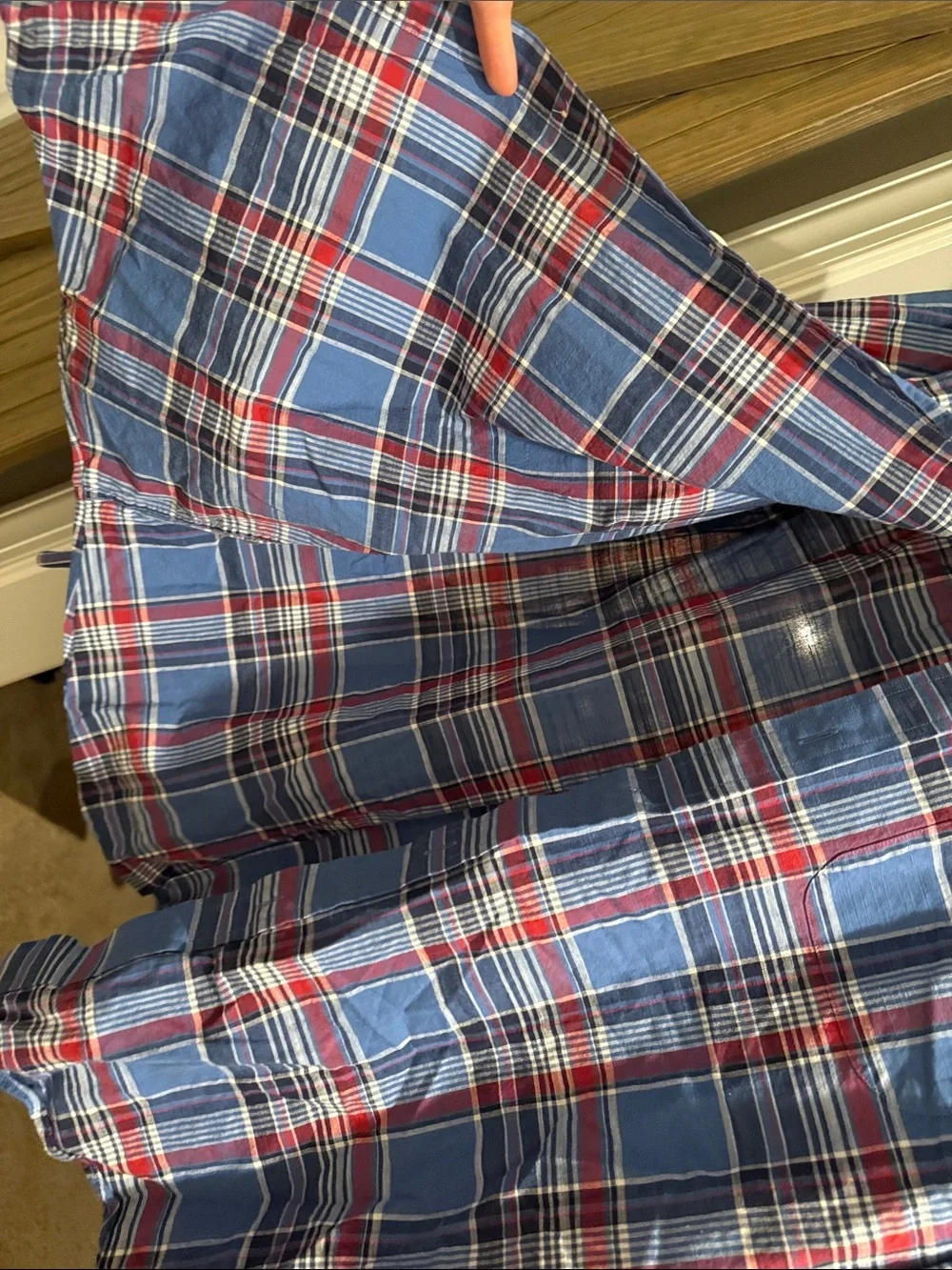 Brooks Brothers Blue and Red Plaid Button-Down Shirt